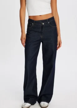 Jeans<The Sting Asymmetrische jeans blauw rinsed