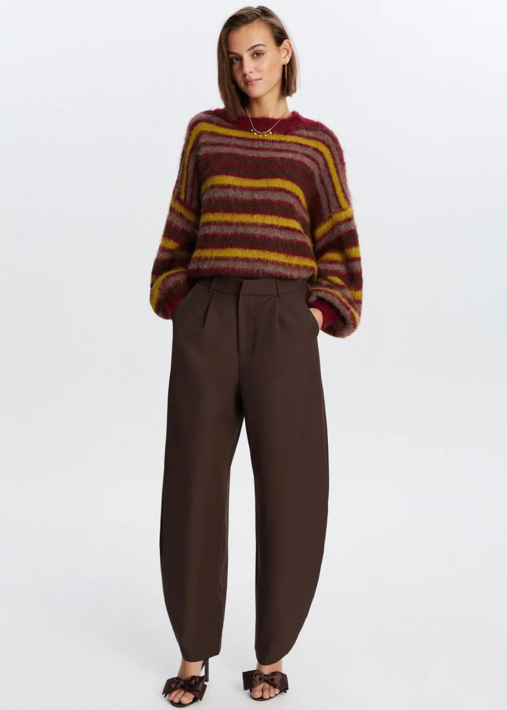 Broeken<The Sting Barrel broek donkerbruin