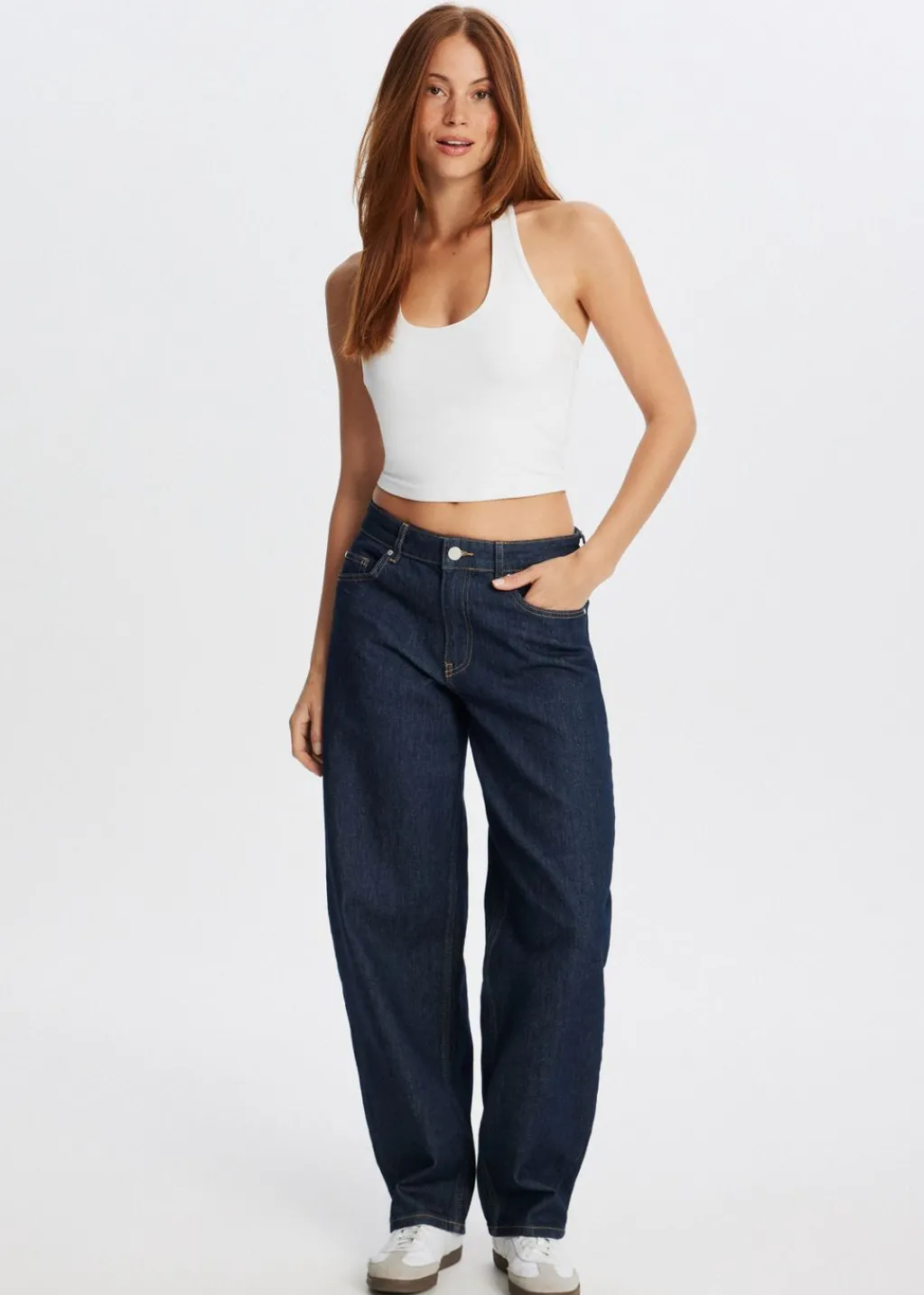 Jeans<The Sting Barrel fit jeans blauw rinsed