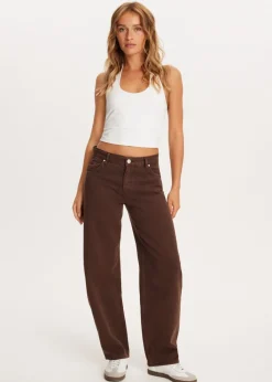 Jeans<The Sting Barrel jeans bruin gemêleerd