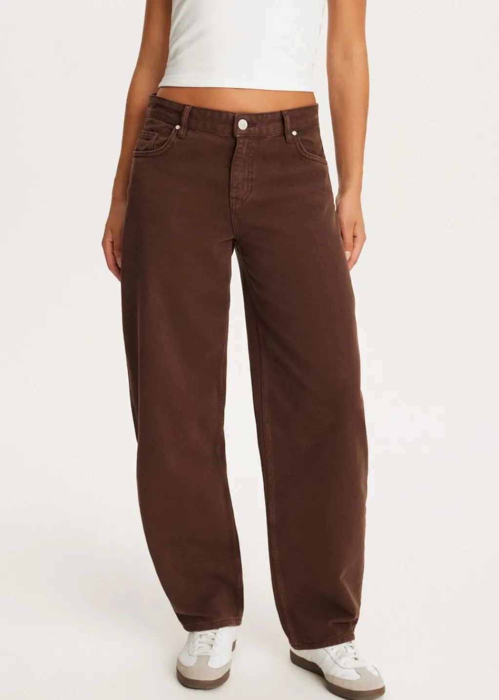Jeans<The Sting Barrel jeans bruin gemêleerd