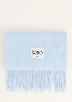 Sjaals<The Sting Basic sjaal met patch blauw