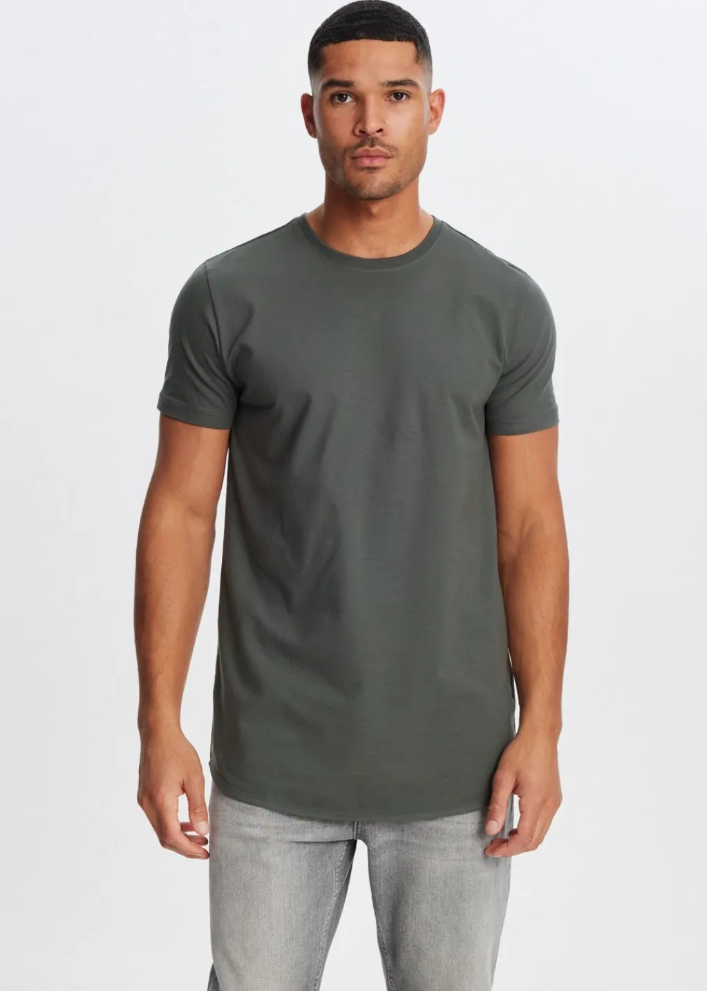 T-Shirts<The Sting Basic t-shirt groen, grijs