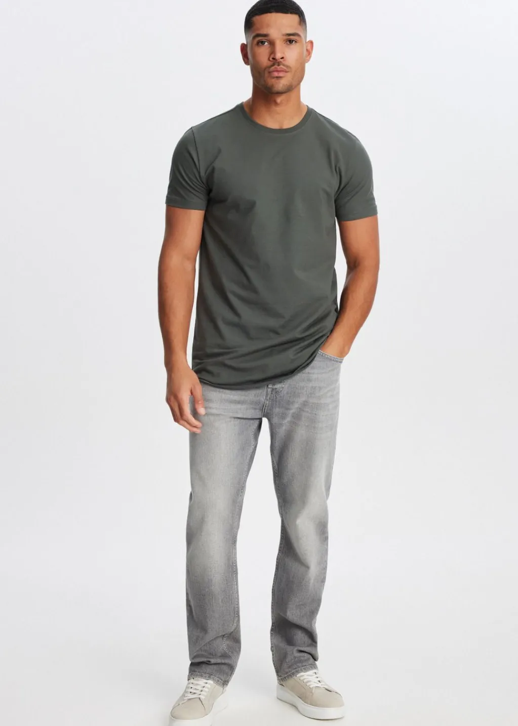 T-Shirts<The Sting Basic t-shirt groen, grijs