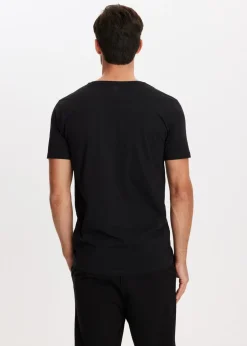 Basics|T-Shirts<The Sting Basic t-shirt met v-hals zwart