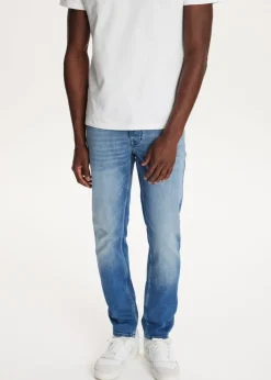 Jeans<The Sting Blake slim sweat jeans blauw, used middle