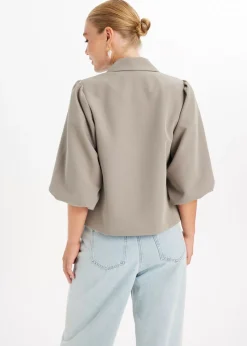 Blazers En Gilets<The Sting Blazer met pofmouwen taupe