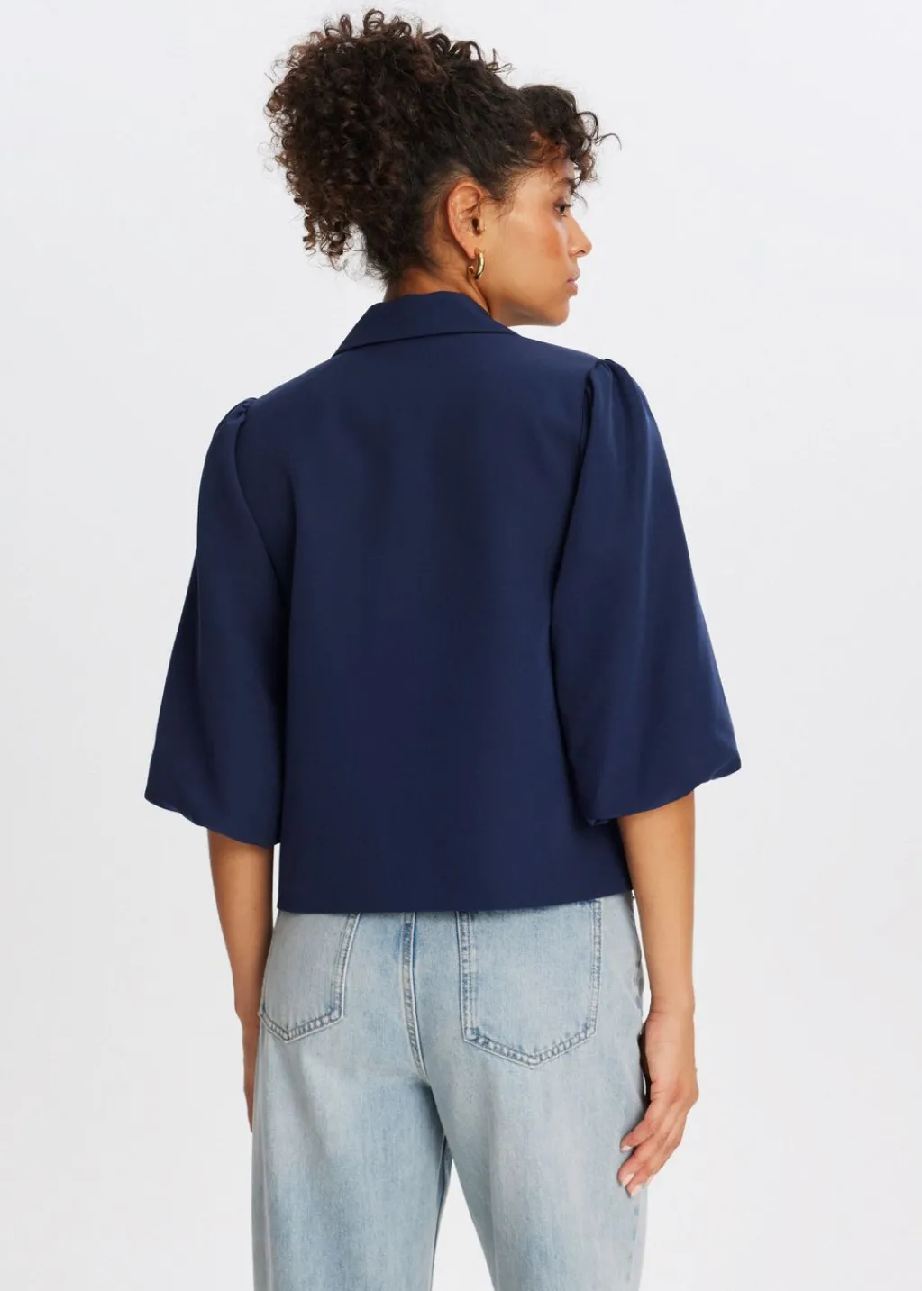 Blazers En Gilets<The Sting Blazer met pofmouwen donkerblauw