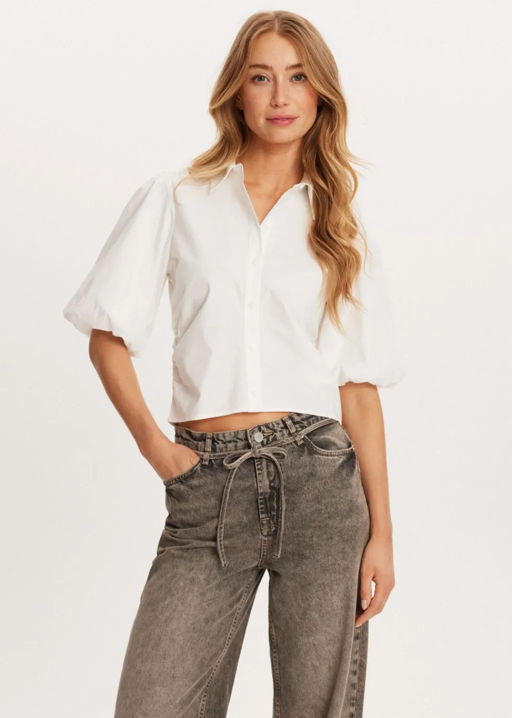 Blouses<The Sting Blouse met balloonmouwen wit