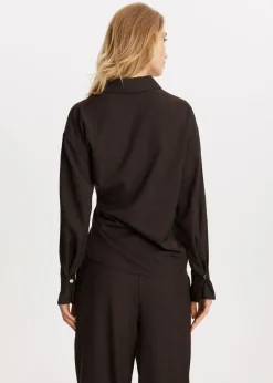 Blouses<The Sting Blouse met knoopdetail donkerbruin