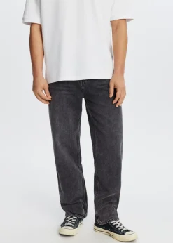 Jeans<The Sting Bob loose fit jeans zwart, used dark