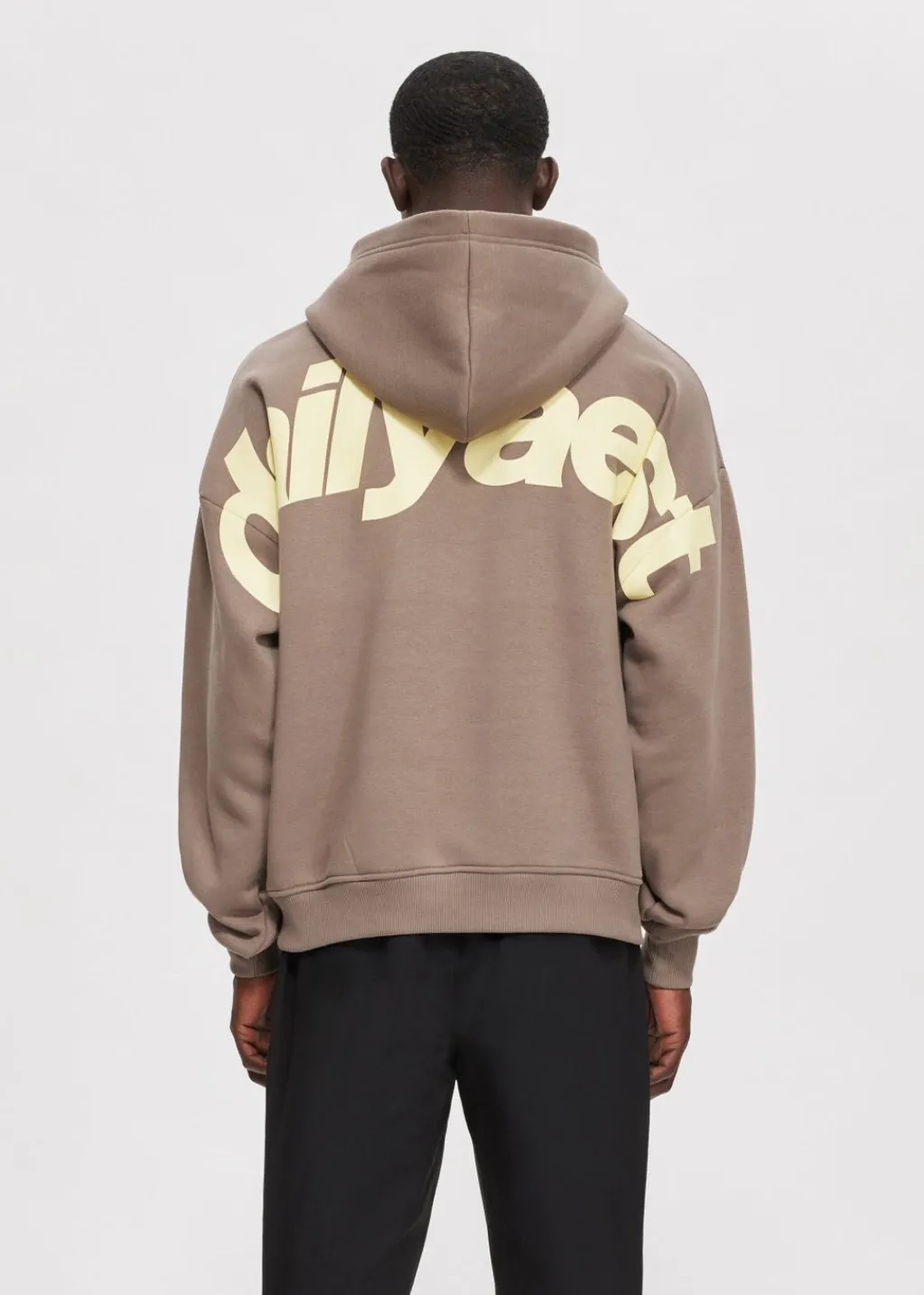 Sweaters En Hoodies<The Sting Boxy hoodie met backprint taupe, dark