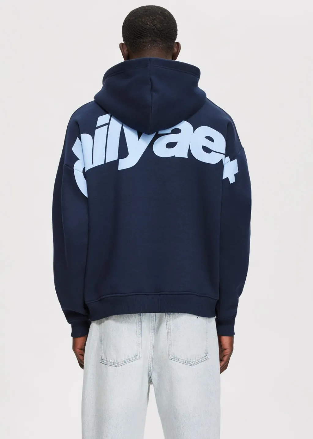 Sweaters En Hoodies<The Sting Boxy hoodie met backprint donkerblauw
