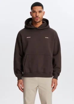Sweaters En Hoodies<The Sting Boxy hoodie met backprint bruin