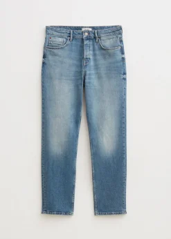 Jeans<The Sting Bruce relaxed tapered jeans blauw, used middle
