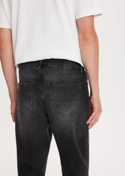 Jeans<The Sting Bruce relaxed tapered jeans zwart, used dark