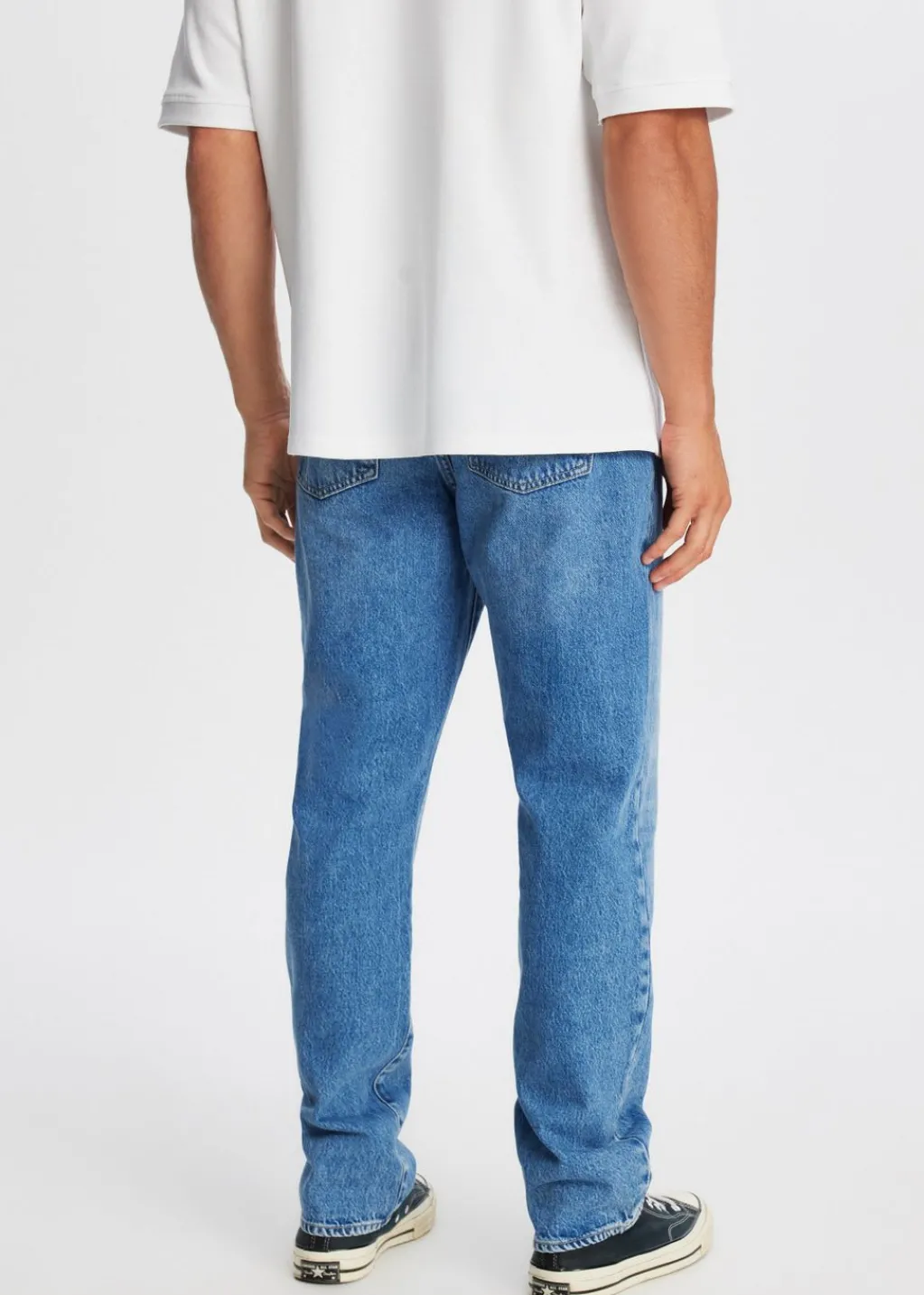 Jeans<The Sting Bruno straight leg jeans blauw, used middle