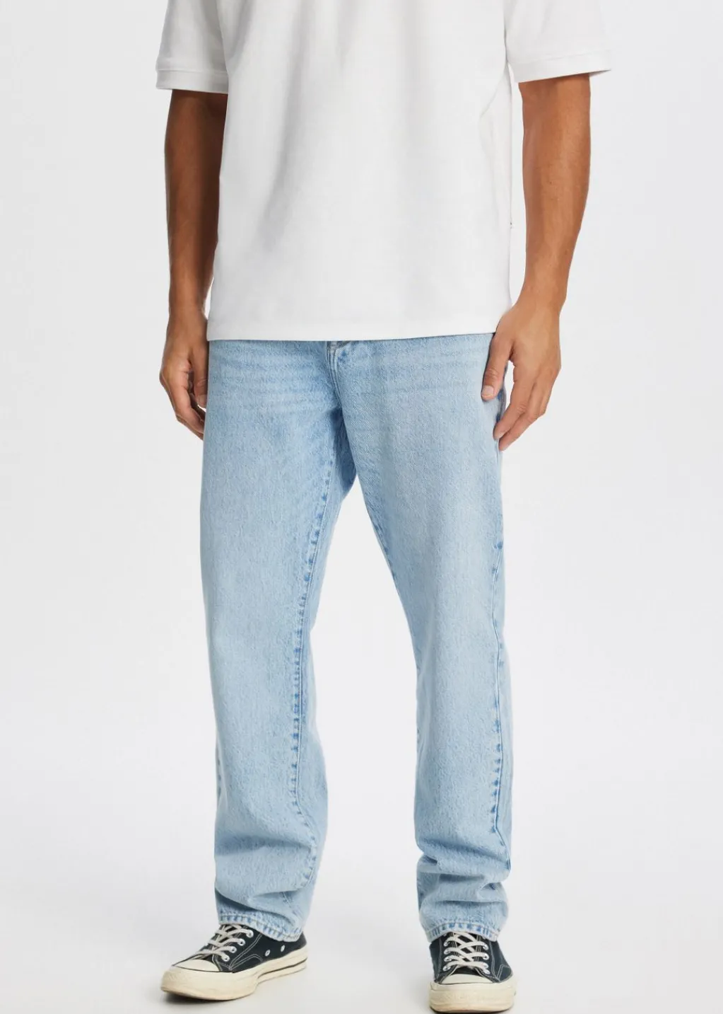 Jeans<The Sting Bruno straight leg jeans blauw, used light