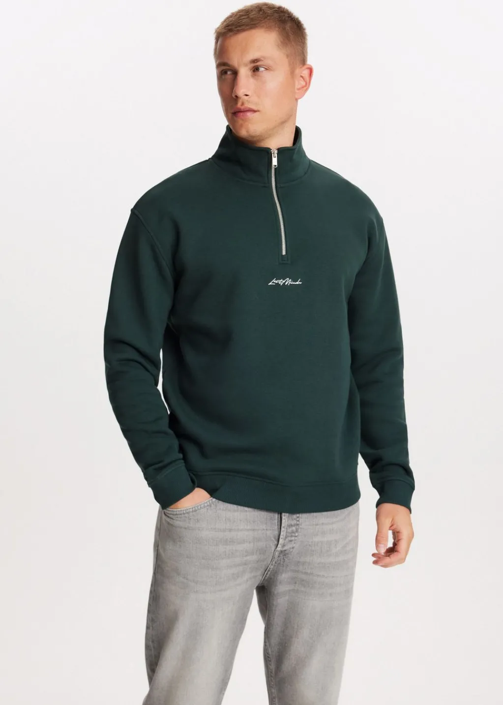 Sweaters En Hoodies<The Sting Brushed half zip sweater groen, oceaan