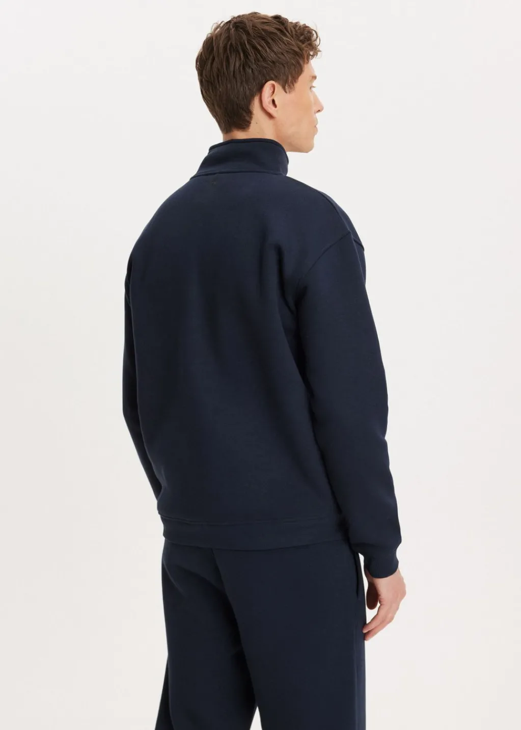 Sweaters En Hoodies<The Sting Brushed half zip sweater donkerblauw