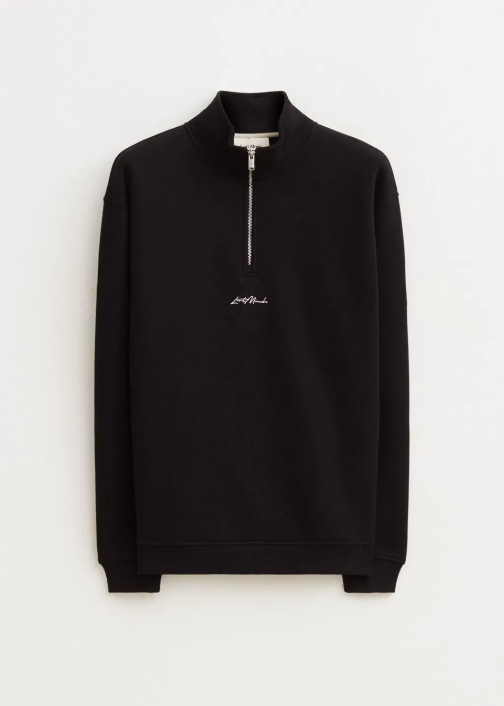 Sweaters En Hoodies<The Sting Brushed half zip sweater zwart