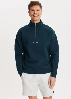 Sweaters En Hoodies<The Sting Brushed half zip sweater taupe, dark