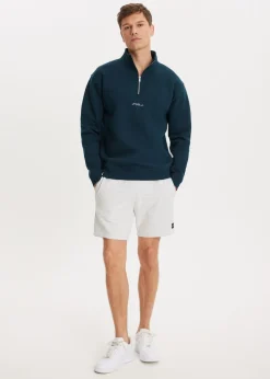 Sweaters En Hoodies<The Sting Brushed half zip sweater taupe, dark