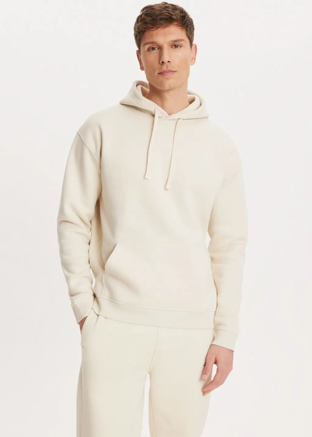 Basics|Sweaters En Hoodies<The Sting Brushed hoodie ecru