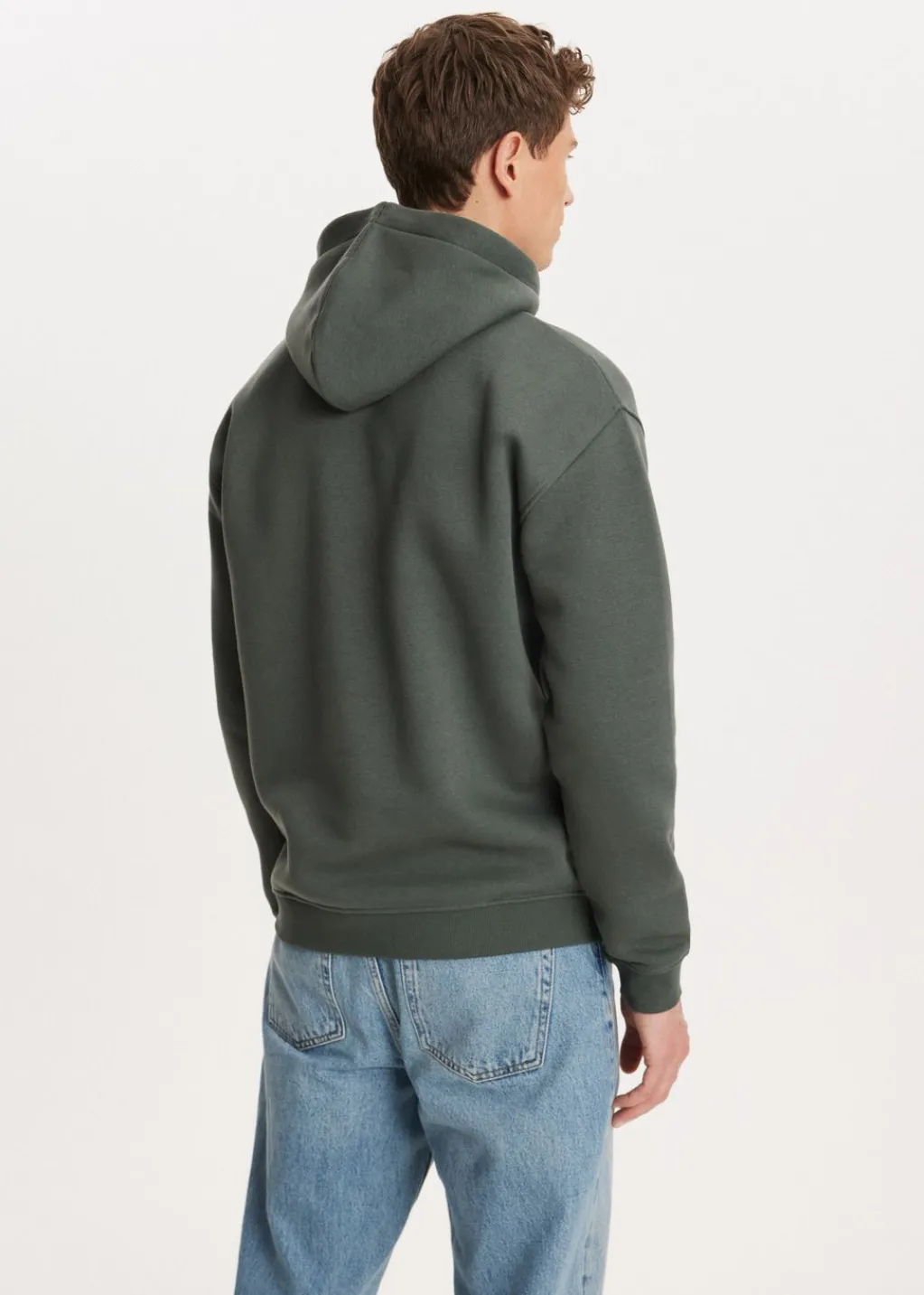 Basics|Sweaters En Hoodies<The Sting Brushed hoodie groen, grijs