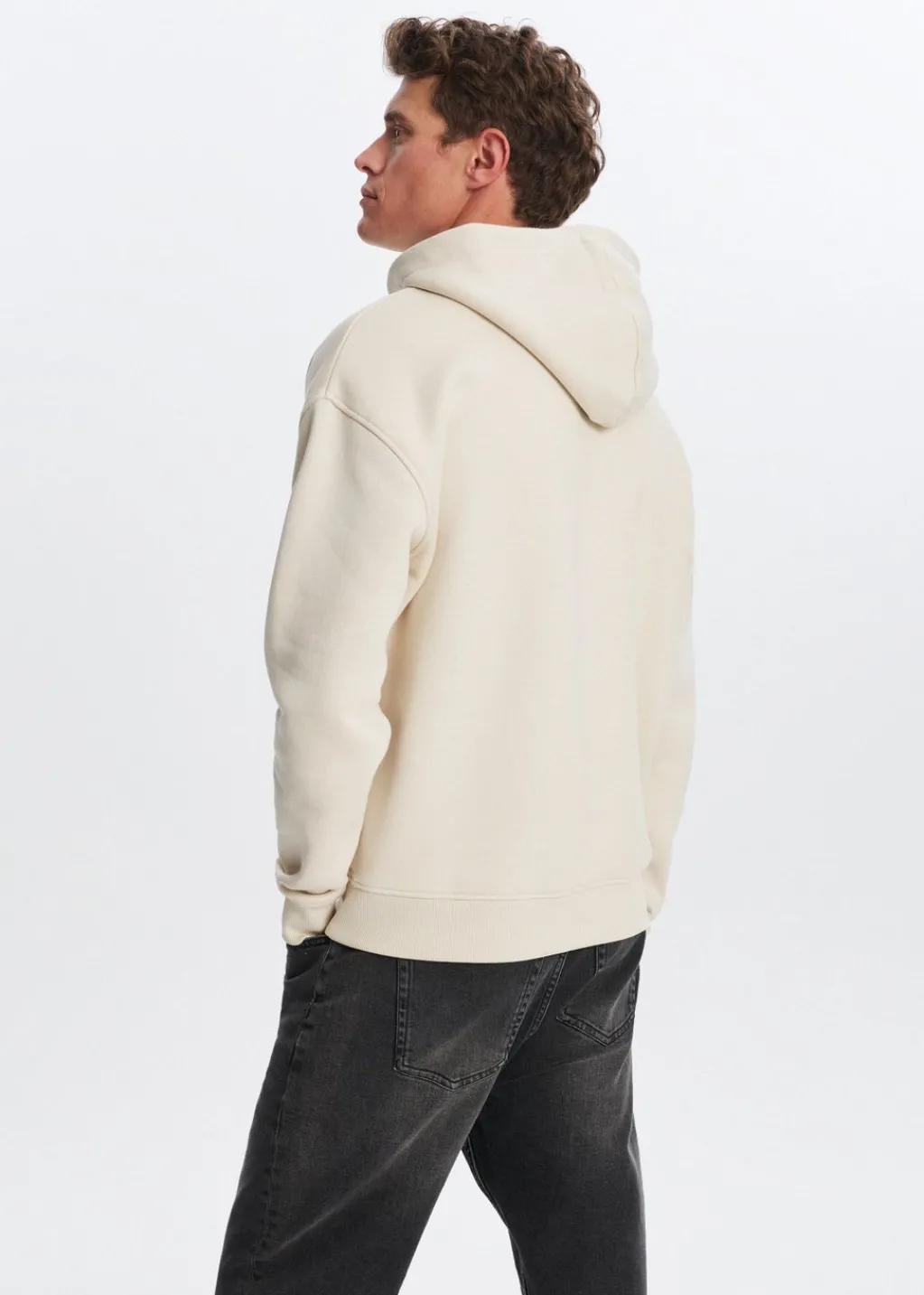 Sweaters En Hoodies<The Sting Brushed hoodie met logo ecru