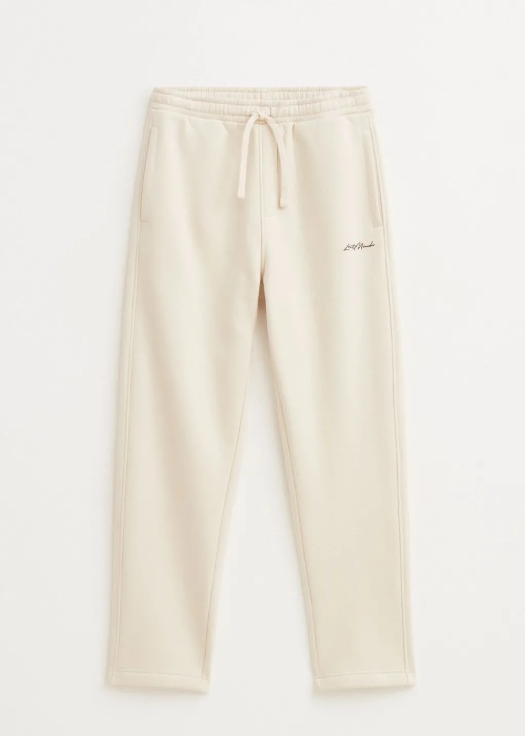 Basics|Broeken<The Sting Brushed straight leg joggingbroek ecru