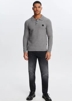 Polo's|Truien En Vesten<The Sting Chenille polo grijs, steen