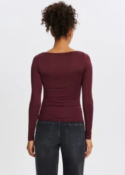 Tops<The Sting Clean lange mouwen top bordeaux