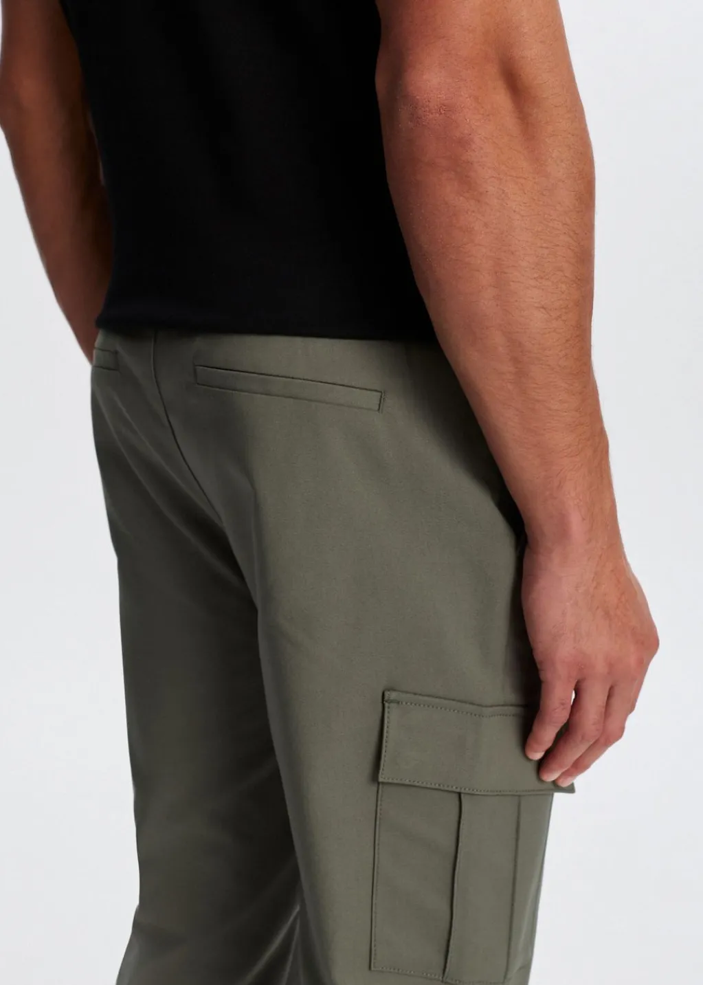 Broeken<The Sting Comfort cargo broek salie groen