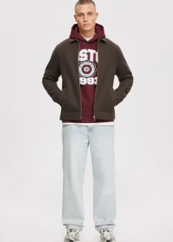 Overshirts<The Sting Conor overshirt met rits bruin
