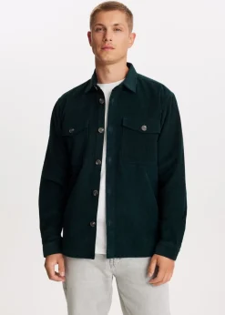 Overshirts<The Sting Corduroy overshirt donkergroen