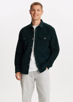 Overshirts<The Sting Corduroy overshirt donkergroen