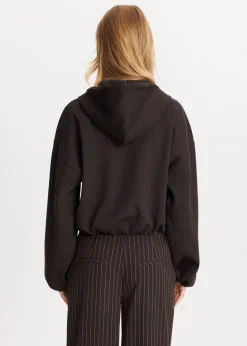 Truien En Vesten<The Sting Cropped vest met capuchon donkerbruin