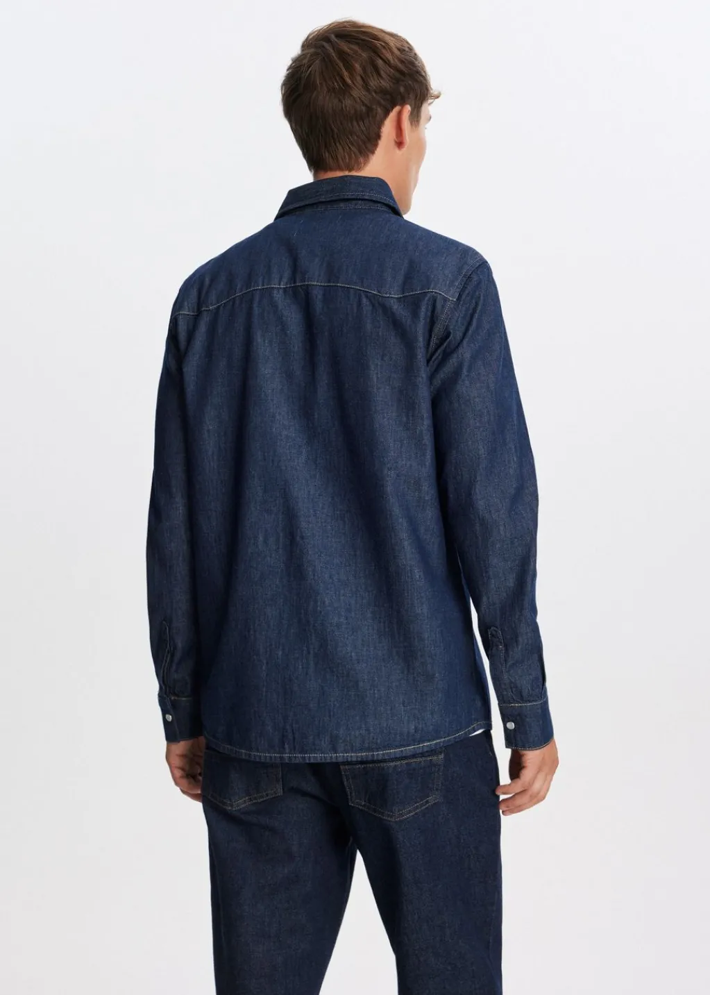 Overhemden<The Sting Denim overhemd blauw rinsed