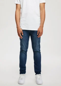 Jeans<The Sting Duke v2 slim fit jeans blauw, used dark