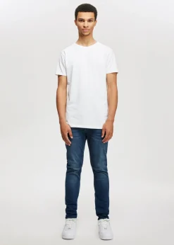 Jeans<The Sting Duke v2 slim fit jeans blauw, used dark