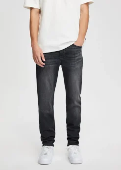 Jeans<The Sting Duke v2 slim fit jeans zwart, used dark