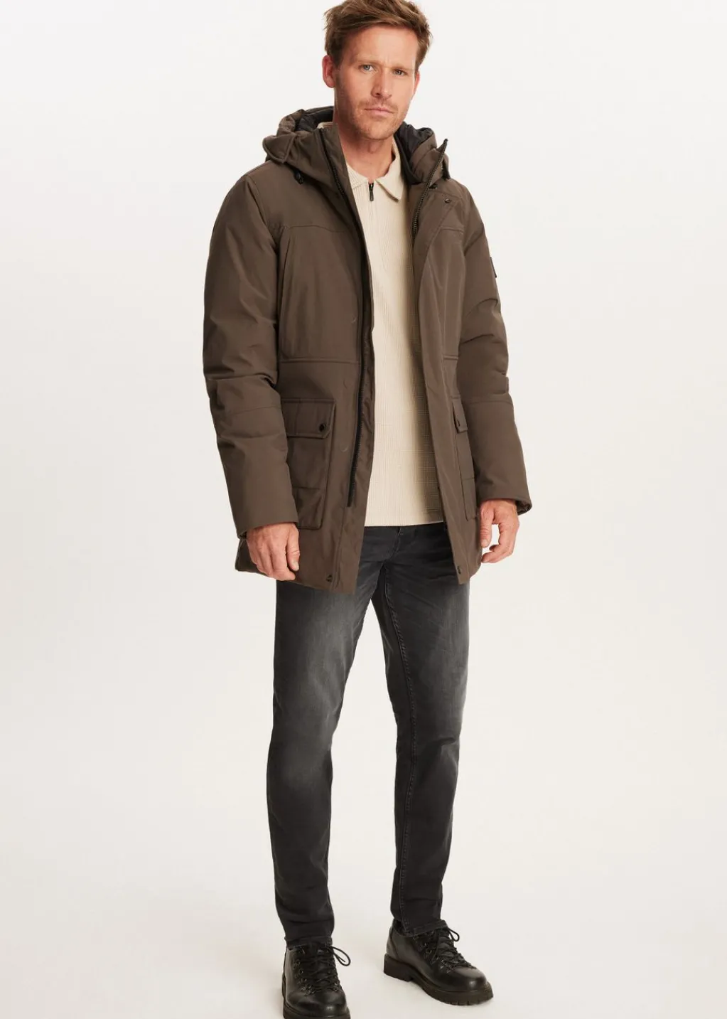 Jassen<The Sting Field gewatteerde parka middenbruin