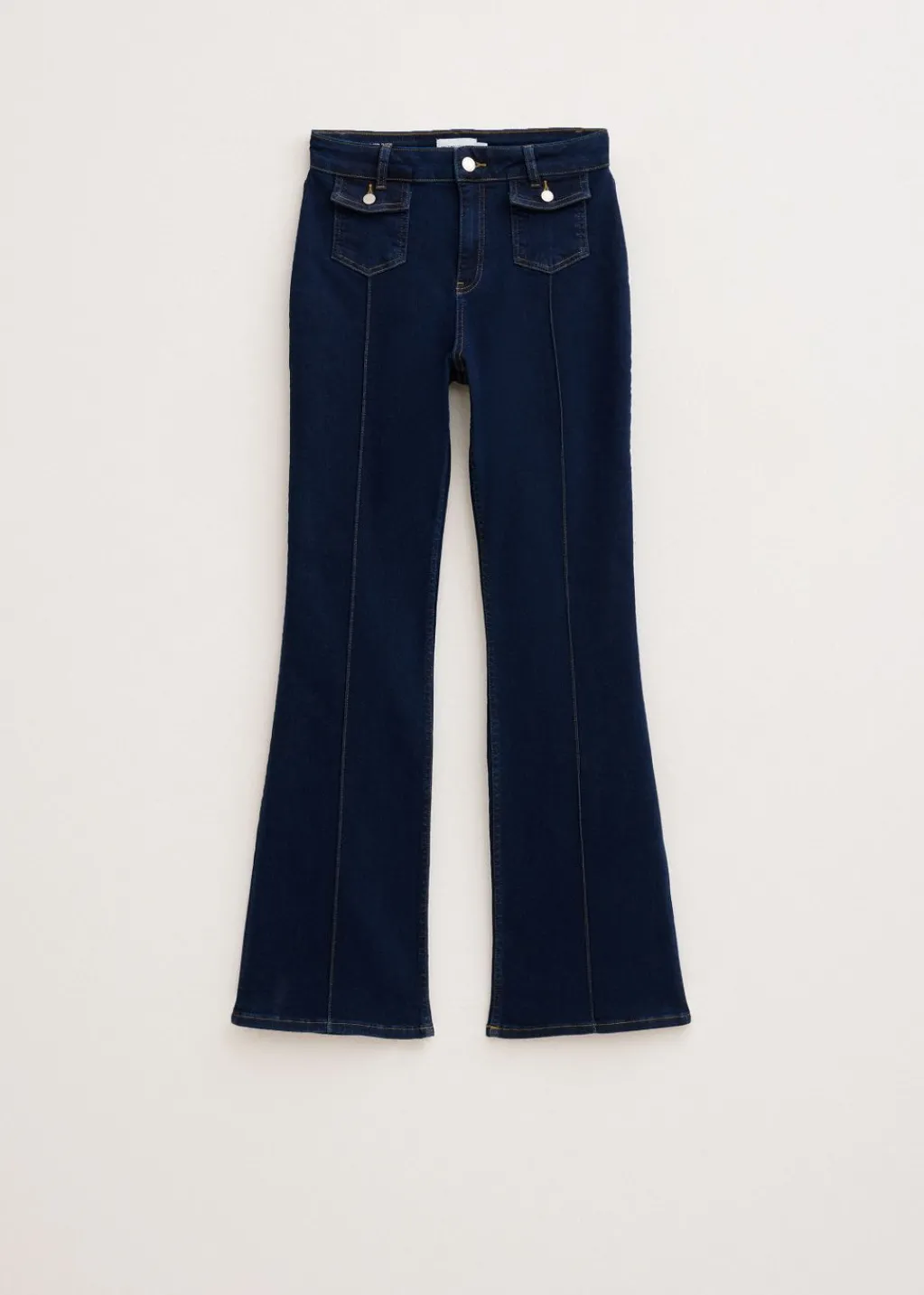 Jeans<The Sting Flared jeans met zakken blauw, used dark