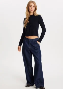 Basics|Truien En Vesten<The Sting Gebreid vest met knopen donkerblauw