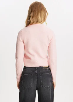 Basics|Truien En Vesten<The Sting Gebreid vest met knopen rose