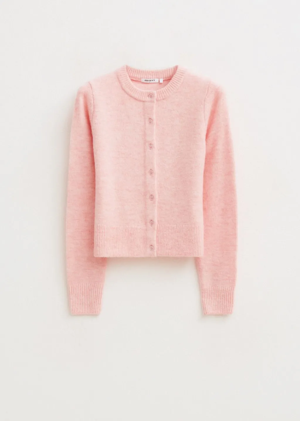 Basics|Truien En Vesten<The Sting Gebreid vest met knopen rose