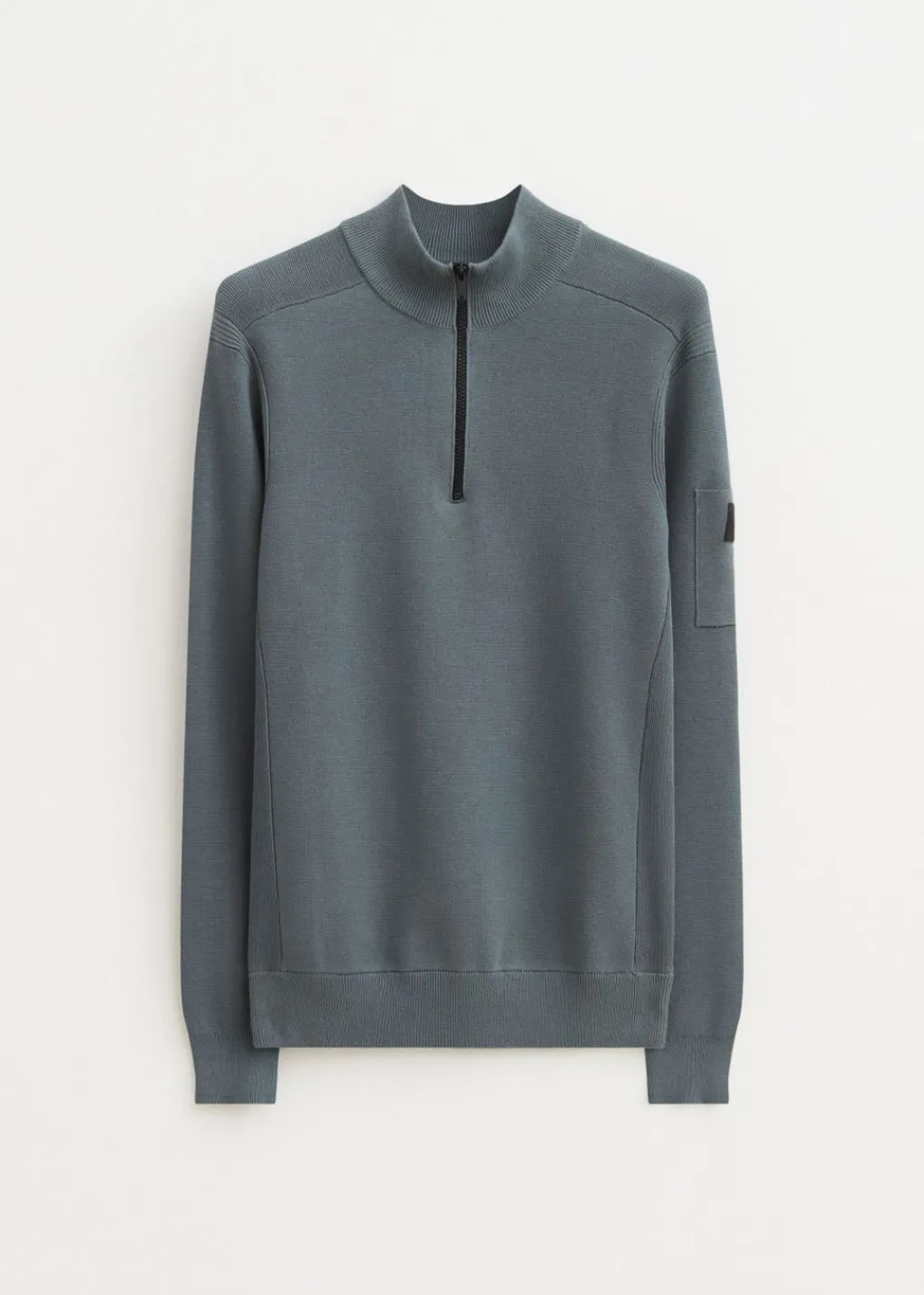 Truien En Vesten<The Sting Gebreide half zip trio blauw grijs