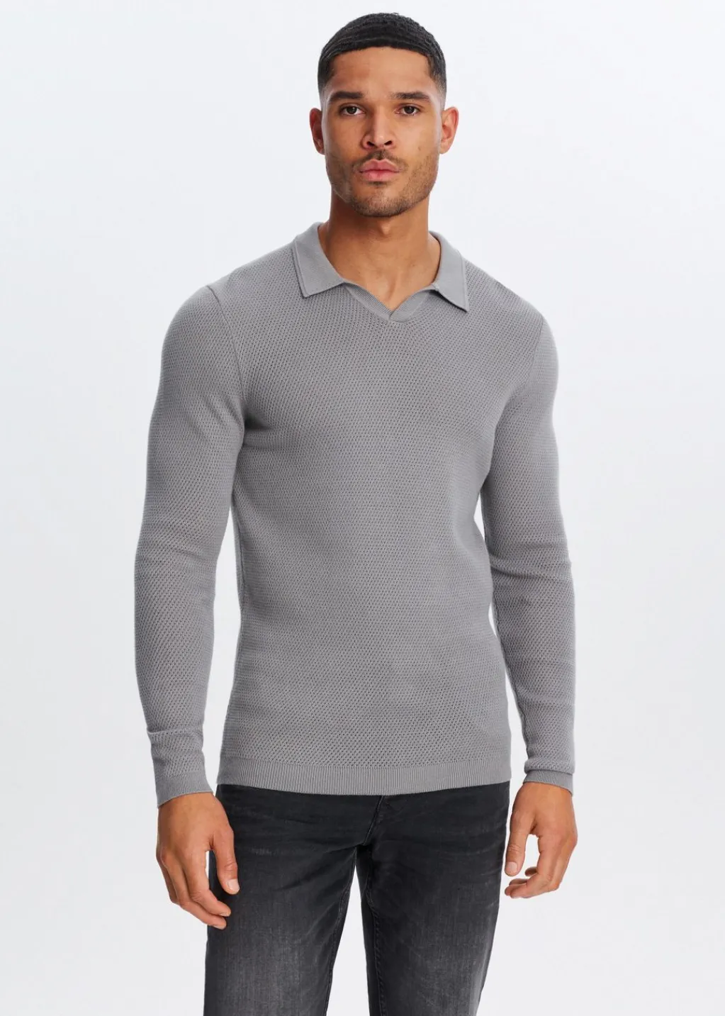 Polo's|Truien En Vesten<The Sting Gebreide johnny polo grijs, steen