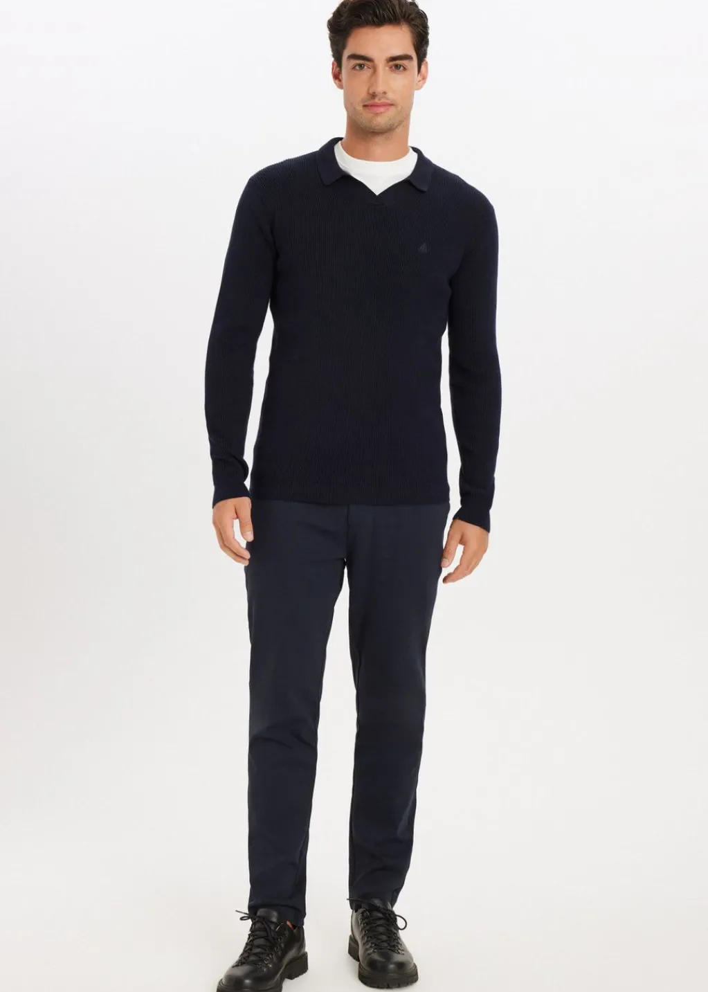 Polo's|Truien En Vesten<The Sting Gebreide johnny polo donkerblauw